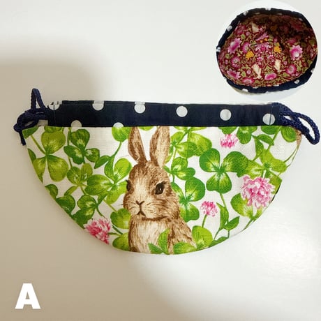 《handmade》まんまる巾着ポーチ