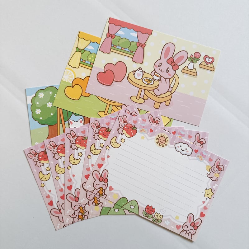 handmade》ポストカードと便箋のセット | fluffy's
