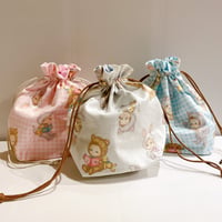 handmade》うさみみ巾着ポーチ | fluffy's