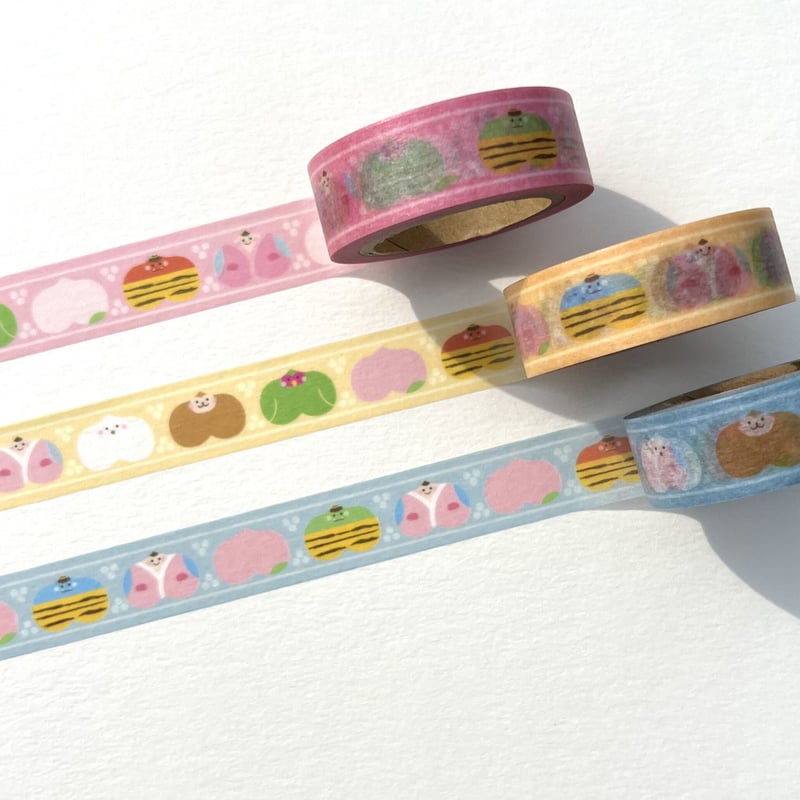 桃*号様 ②マスキングテープ 人物マステ 中古セット 霧面PET