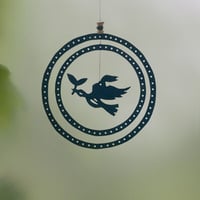 ◇◇受注制作◇◇きりえのモビール　鳥と葉っぱ