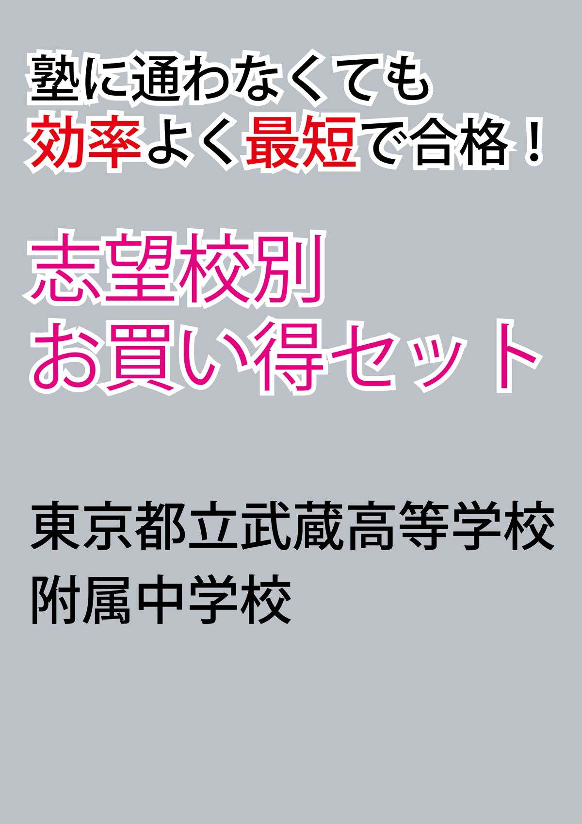 ena　都立武蔵高附属中　正月特訓テキスト＆都立中合判等　直前対策向け 小6都立中合判｜進学塾ena