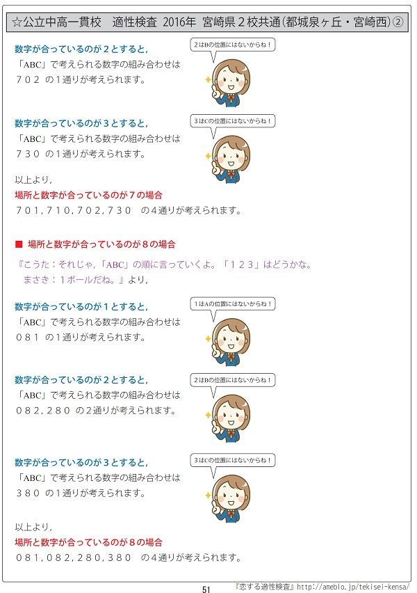 第2弾!! 全国公立中高一貫校 適性検査「論理的思考力・地頭力を