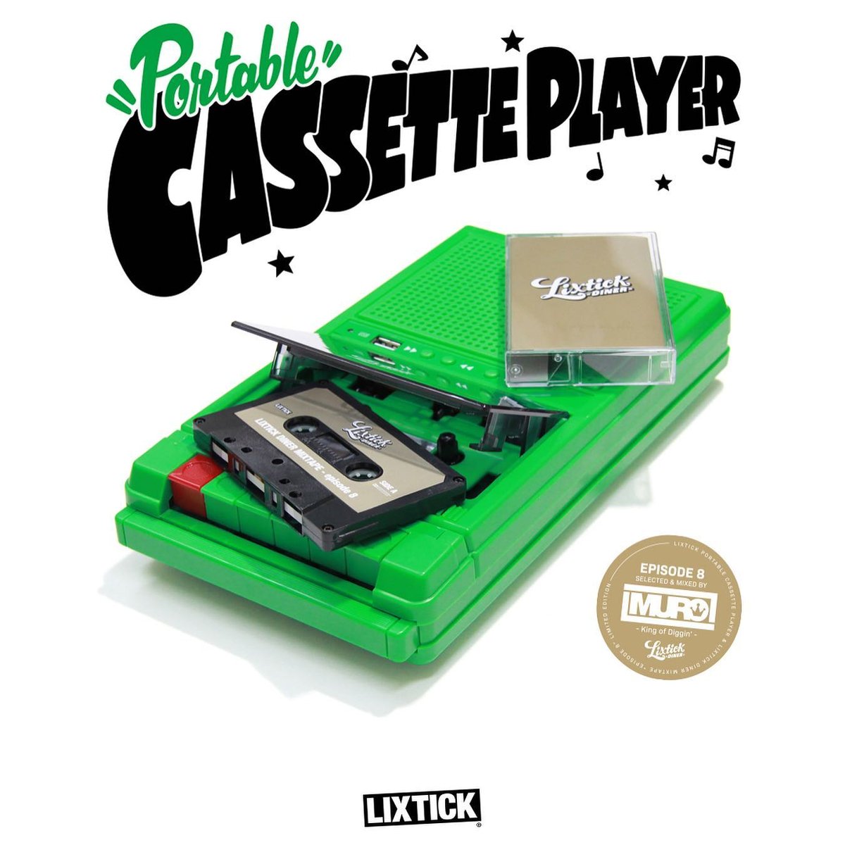 LIXTICK PORTABLE CASSETTE PLAYER & LIXTICK DIN