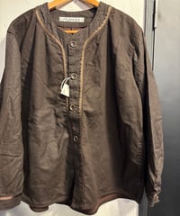 FUNSET OF ART " ベンガラ墨リネンベースボールシャツ "