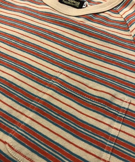 DAPPER'S " Raglan Multi Stripe Border Crew Neck Tee " LOT1399
