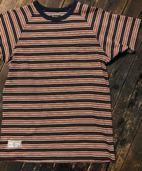 DAPPER'S " Raglan Multi Stripe Border Crew Neck Tee " LOT1399