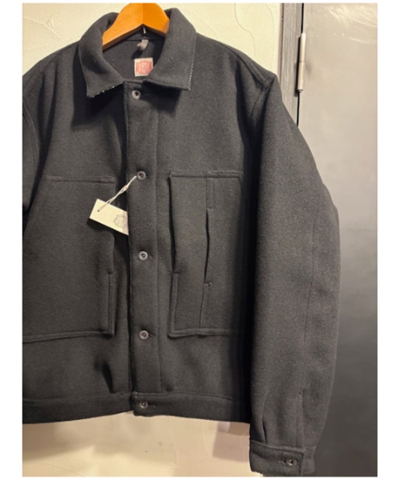 【美品】FUNSET OF ART ファンセットオブアート　縮絨ウールジャケット FUNSET OF ART “ モッサウールカバージャケット “ | inspect