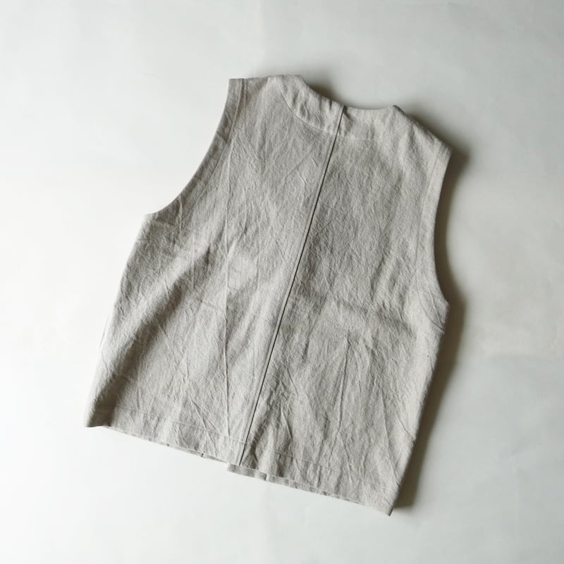 結-yui- YV-001 2 BUTTON VEST C/F GABARDINE / BE