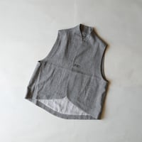 結-yui- YV-006  CUTAWAY VEST C/L NEP PLAID BEIGE