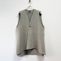 結-yui- YV-001 2 BUTTON VEST C/F GABARDINE / BL