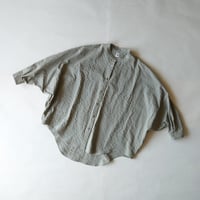 結-yui- YPBL-001 PONCHO BLOUSE sucker gingham green/brown