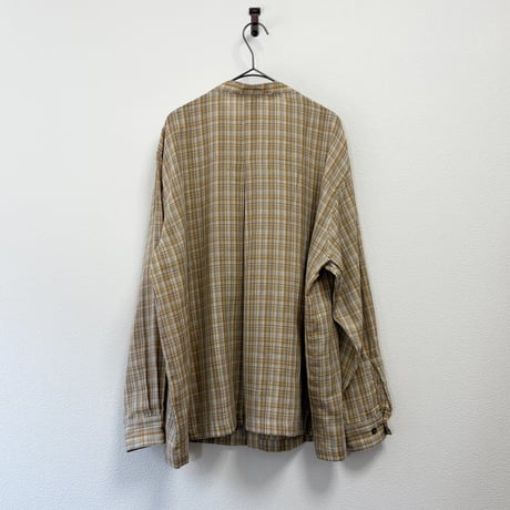 結-yui- YCS-003 CARDIGAN SHIRTS DOUBLE GAUZE PLAID ivory/mustard