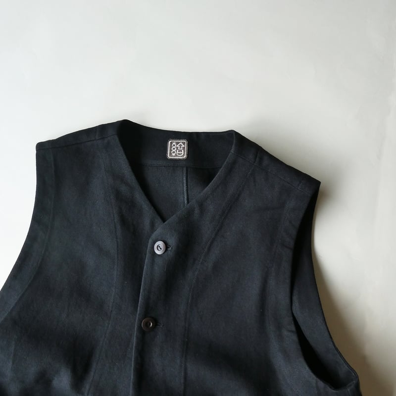 吉祥寺 SIGNAL GARMENTS 結-yui- ベスト C/F BLACK fit=scale-down,w=1200