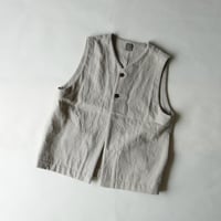 結-yui- YV-001 2 BUTTON VEST C/F GABARDINE / BL