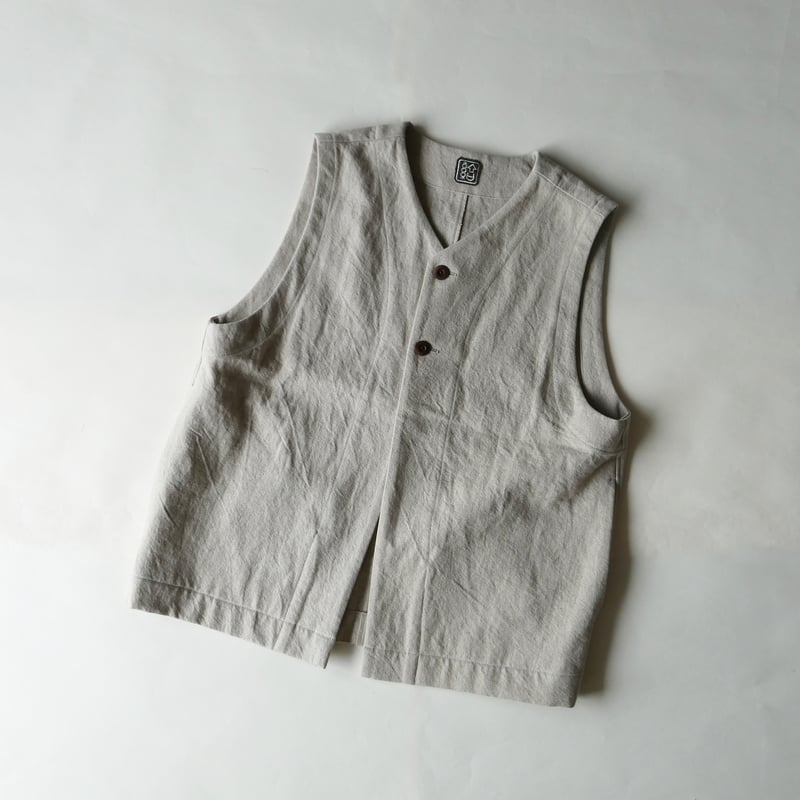 結-yui- 2 BUTTON VEST C/F GABARDINE1 結-yui- YV-001 2 BUTTON VEST C/F GABARDINE / BE