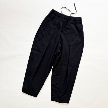 結yui PLANER EASY PANTS LOOSE DENIM ブラック WIDE TUCK EASY