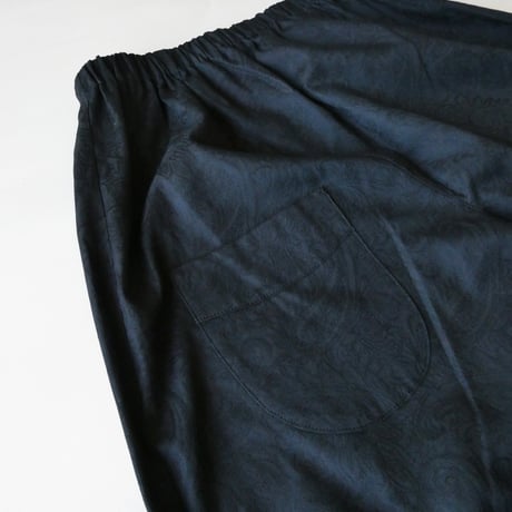 結-yui- YLP-004W LAYERED PANTS WIDE paisley black