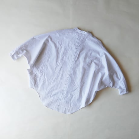 結-yui- YPBL-001 PONCHO BLOUSE sucker stripe white