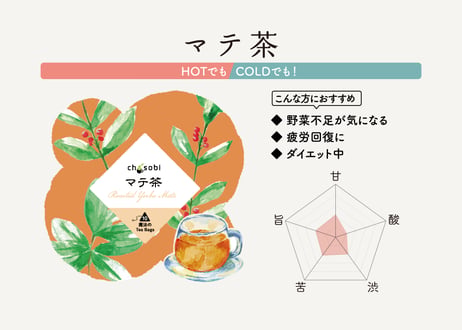 chasobi マテ茶 ティーバッグ （3gタグ付き）×10個