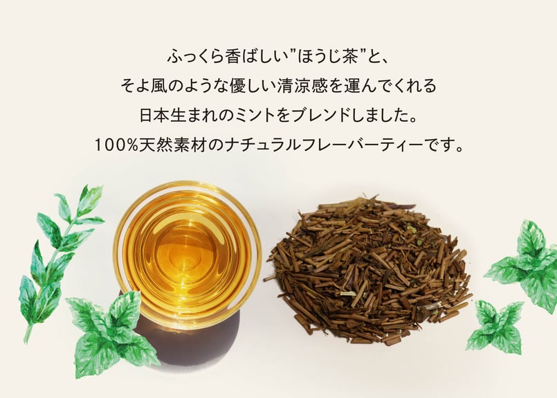 chasobi ミントのほうじ茶 ティーバッグ（3gタグ付き）×8個 | TAKEZAWA