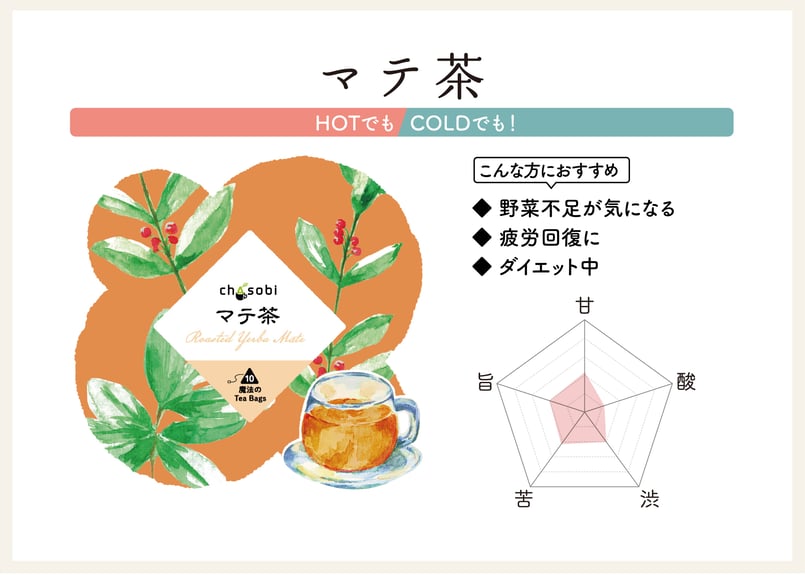 chasobi マテ茶 ティーバッグ （3gタグ付き）×10個 | TAKEZAWA SELE
