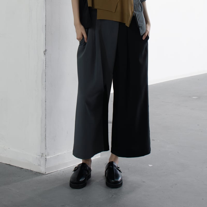 Parc.1】Asymmetry Wide Pants | Parc.1 HAPPY SHOP