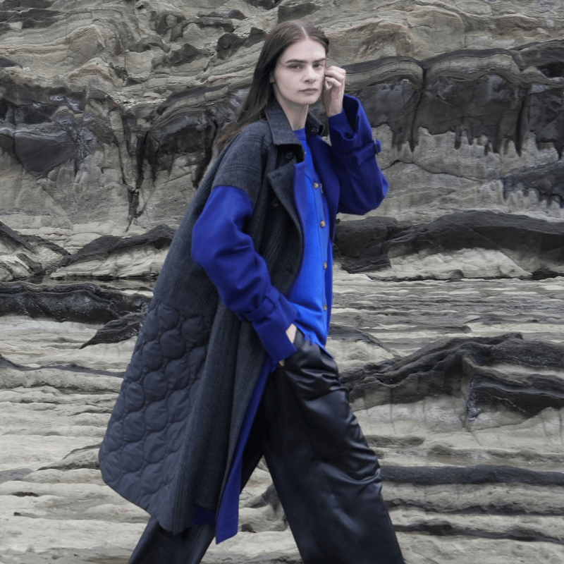 Parc.1】Wool×quilt Long Chester Coat | Parc.1 