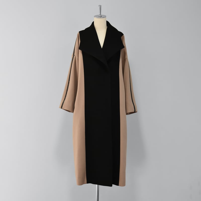 Parc.1 パルクアン パイピング ロングコート long Coat - ジャケット 