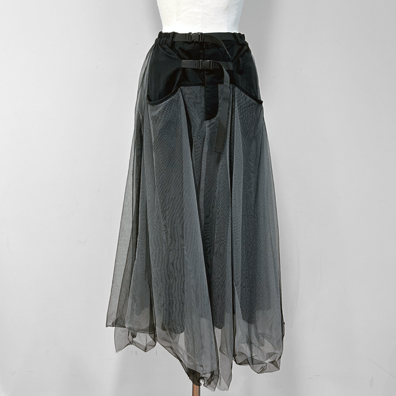 parc.1 1% メタリックスカート　シルバー LA POMME petit スカート Functional Style Silver Skirt