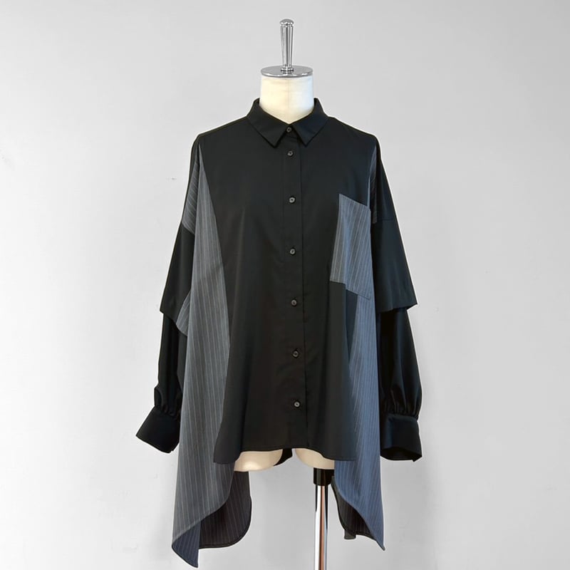 きるページ Parc.1】 2way Stripe Shirt | Parc.1 HAPPY SHOP
