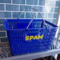 新品　SPAM　スパム　ショッピングバスケット　カゴ　収納