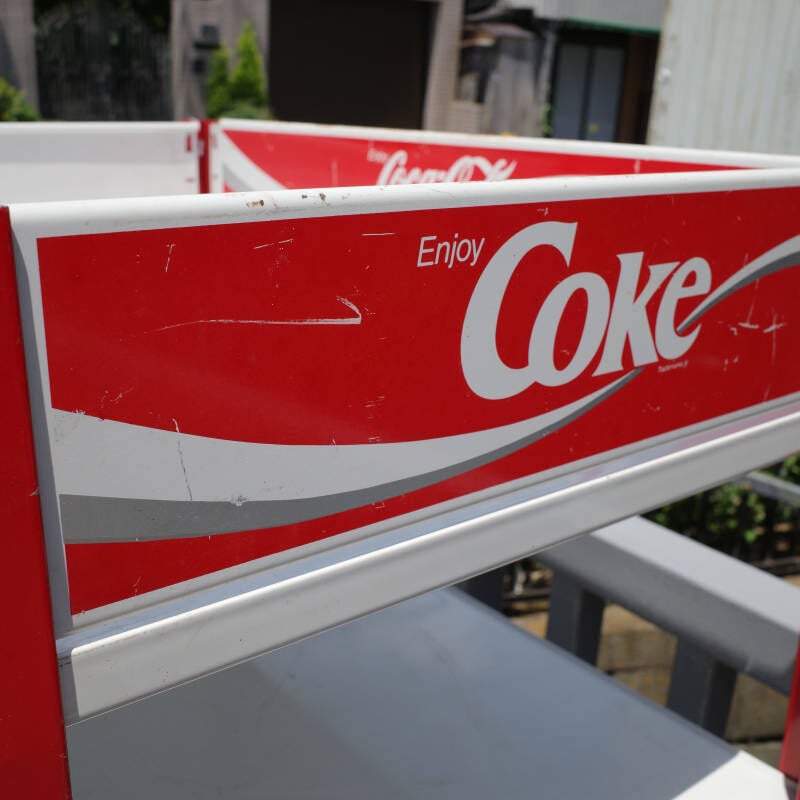 ビンテージ Coca Cola コカコーラ メタルラック 棚 看板 COKE ビンテージ Coca Cola コカコーラ メタルラック 棚 看板 COKE