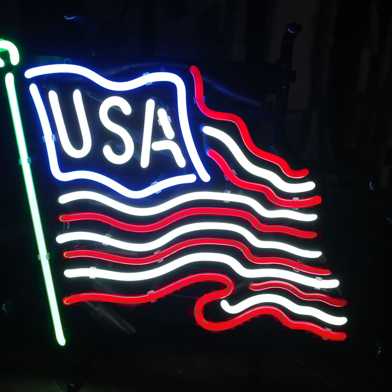 ラスト1点 展示品 USA FLAG ネオンライト アメリカ国旗 星条旗