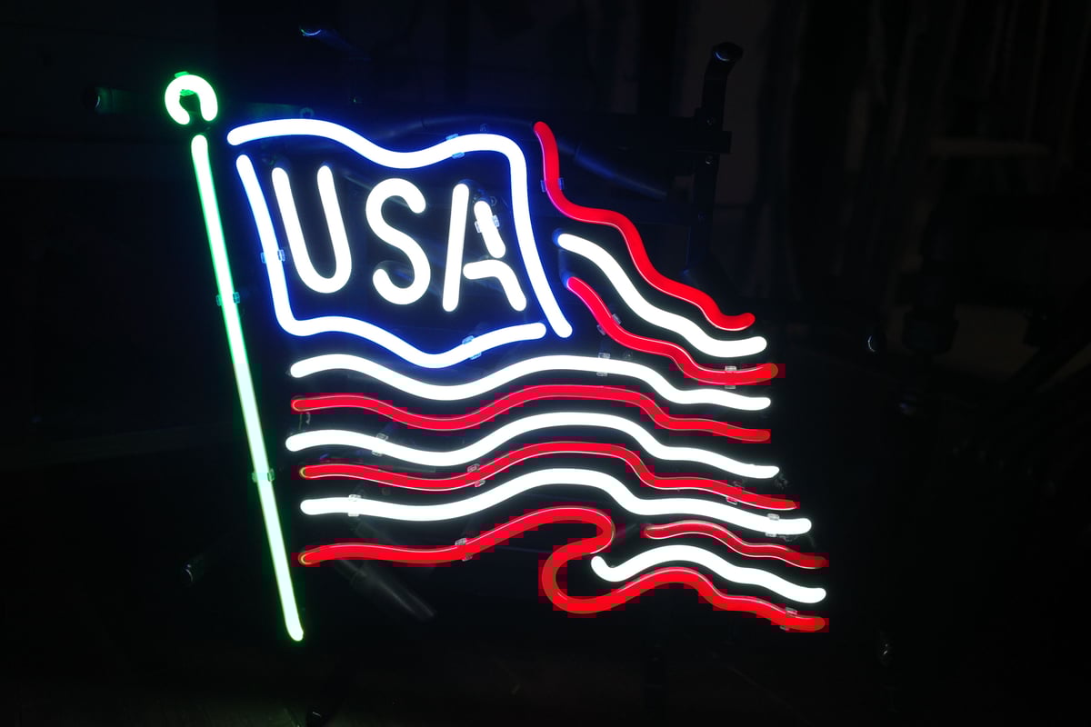 希少　 ネオン看板　アメリカ　レトロ　インテリア　雑貨　星条旗 fit=scale-down,w=1200