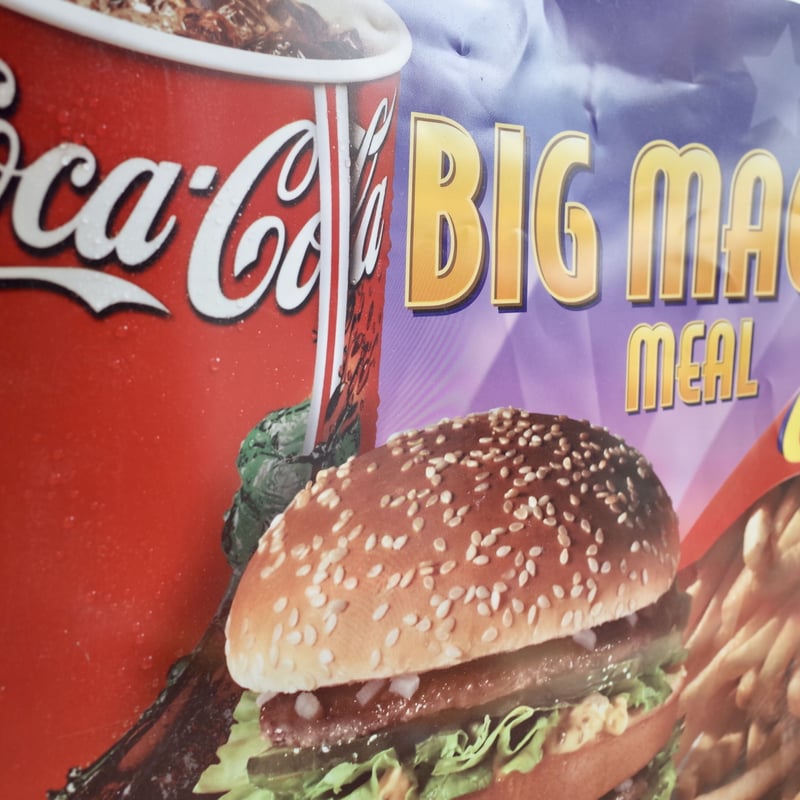 Vintage 2002 Mcdonald's マクドナルド メニューサイン Big Mac