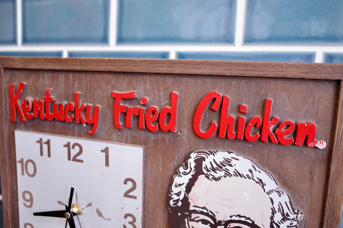 ビンテージ 希少 KFC ケンタッキー カーネルサンダース 時計 壁掛け