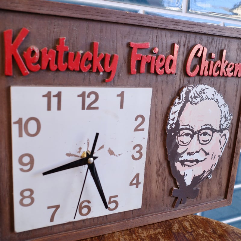 ビンテージ 希少 KFC ケンタッキー カーネルサンダース 時計 壁掛け