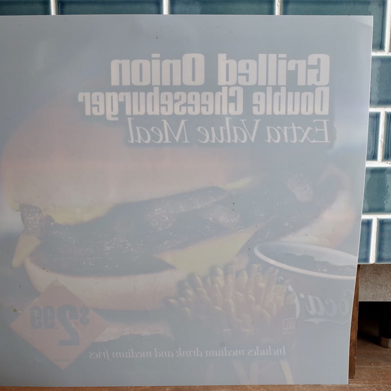 Vintage 2001 Mcdonald's マクドナルド メニューサイン Double