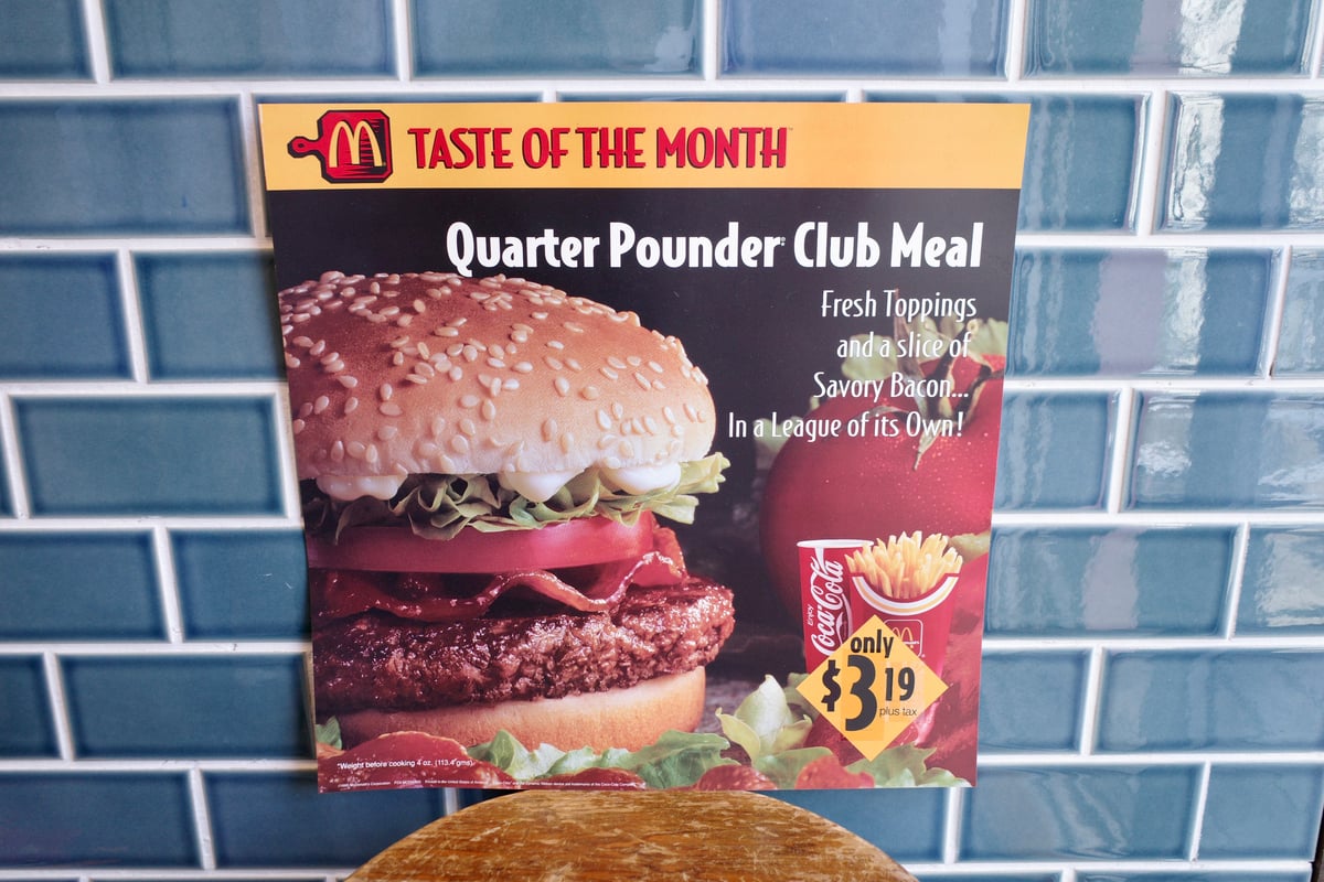 マクドナルド店舗メニュートランスライトポスター6点セット売り マクドナルド トランスライト メニュー サイン グルービー
