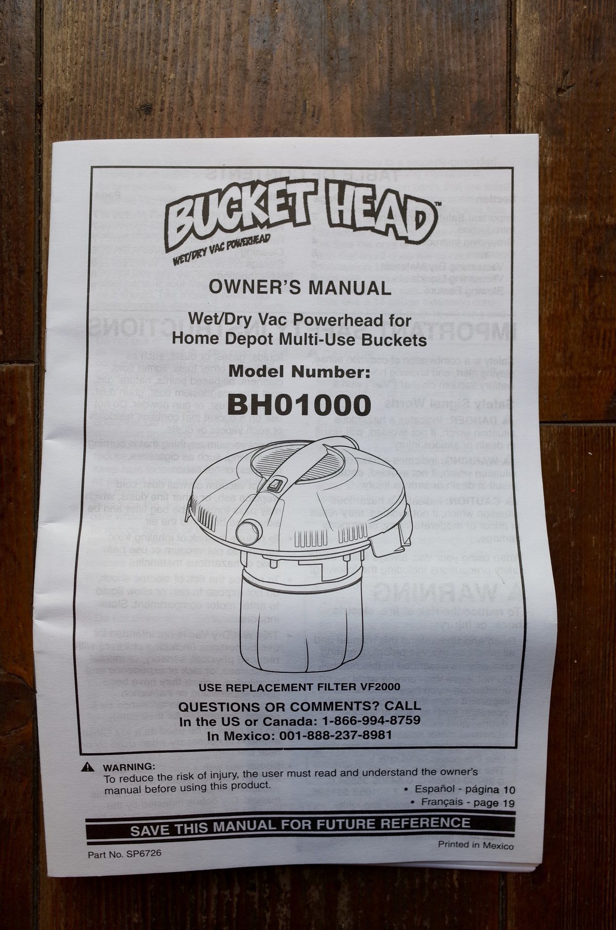 Home Depot ホームデポ BUCKET HEAD 掃除機 バキュームクリーナー ア