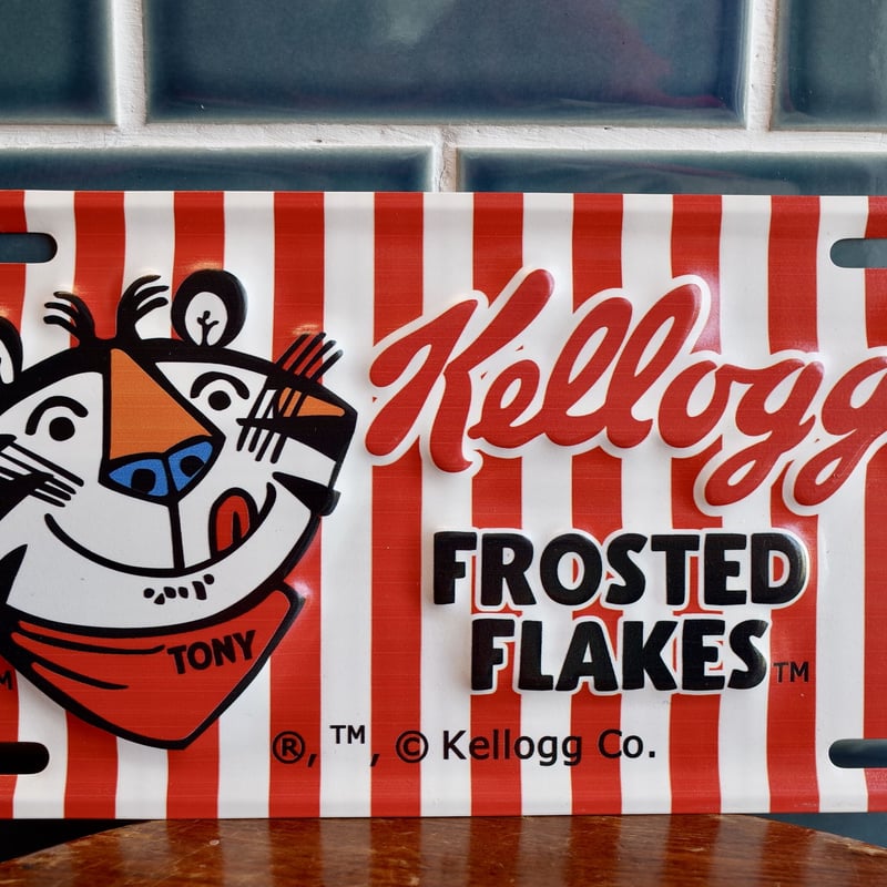 Kellogg's ケロッグ RED メタルサイン シリアル 看板 世田谷ベース