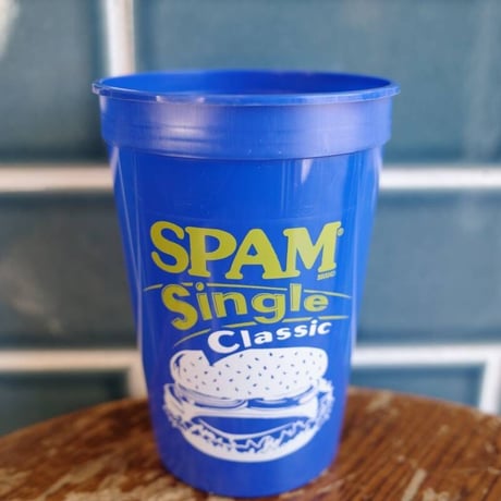 新品 SPAM スパム BLUE  プラスチックカップ アメリカ製 キッチン ハワイ HAWAII