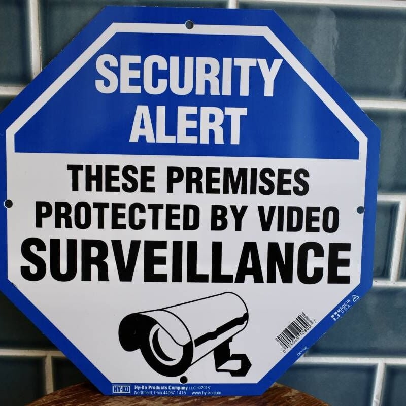 新品 SECURITY SIGN セキュリティ 監視カメラ 防犯 看板 プラスチック