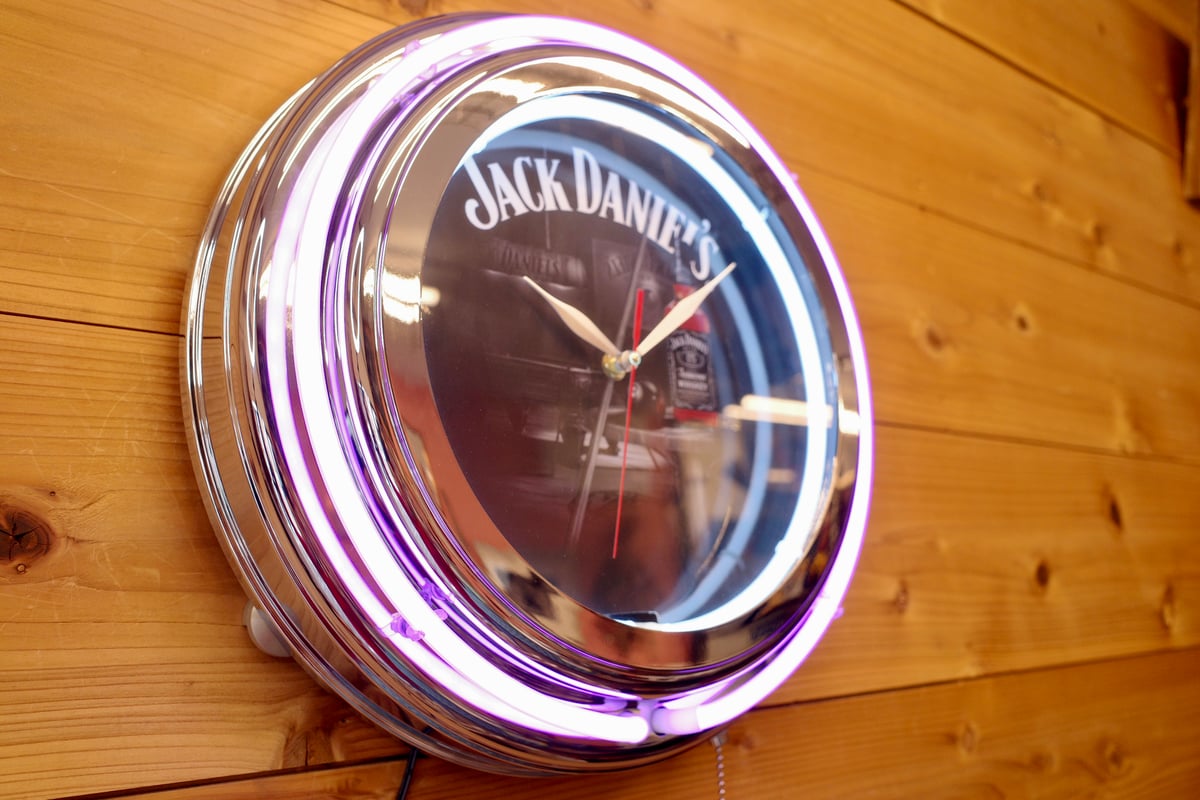 新品 JACK DANIEL'S ジャックダニエル ダブルネオンクロック