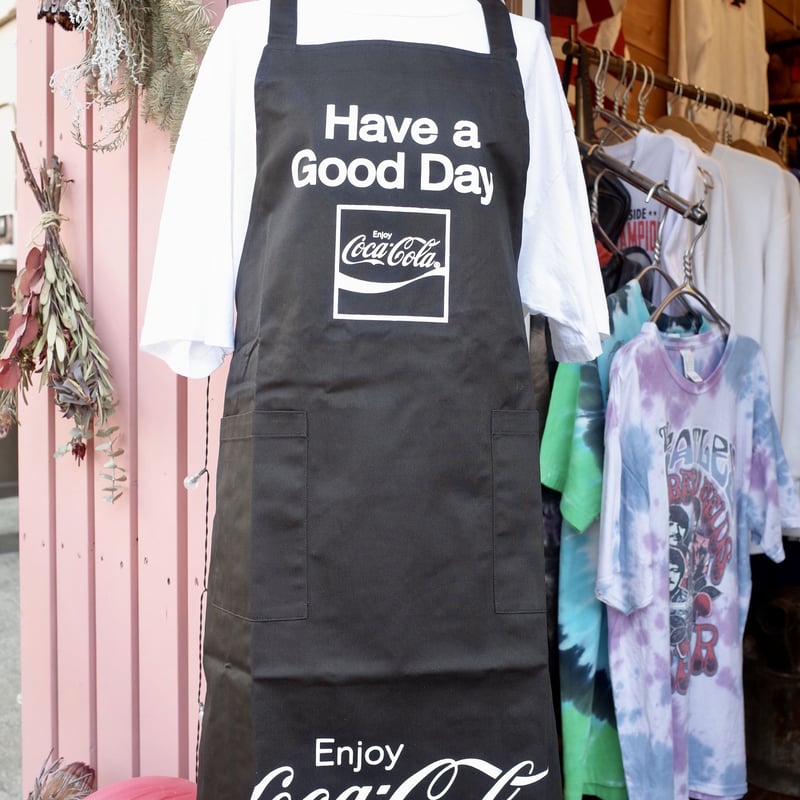 Coca Cola コカコーラ エプロン BLK クラシック APRON アメリカン ハン