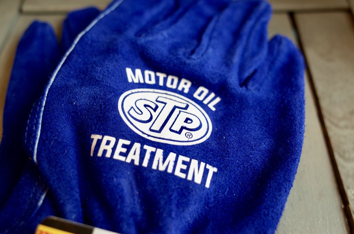 本革 スウェード レザーグローブ STP MOTOR OIL アメリカ USA | Col