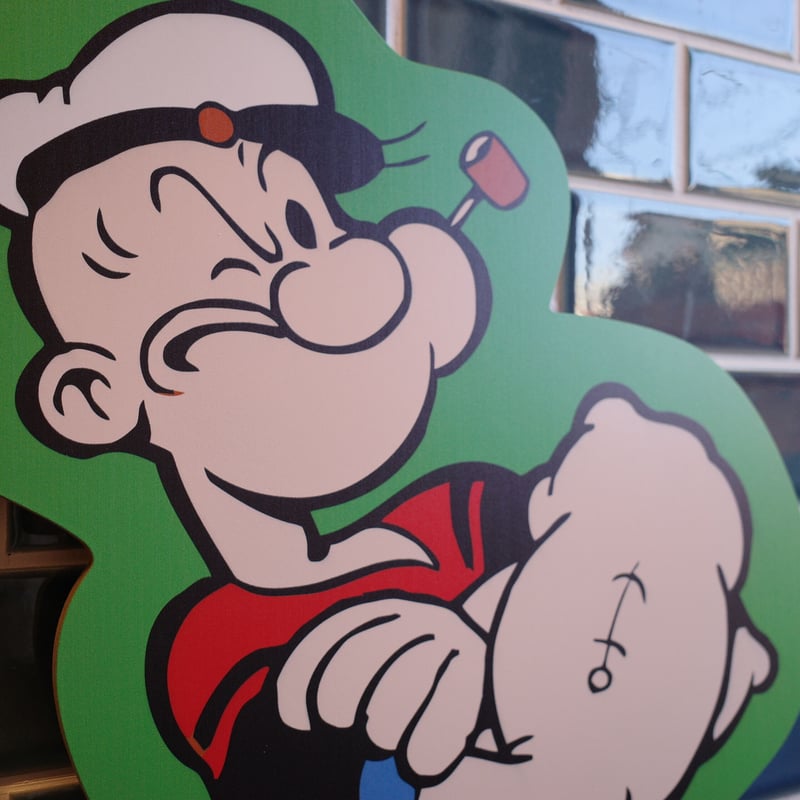 新品 POPEYE ポパイ ウッド サイン 看板 | Collection Market