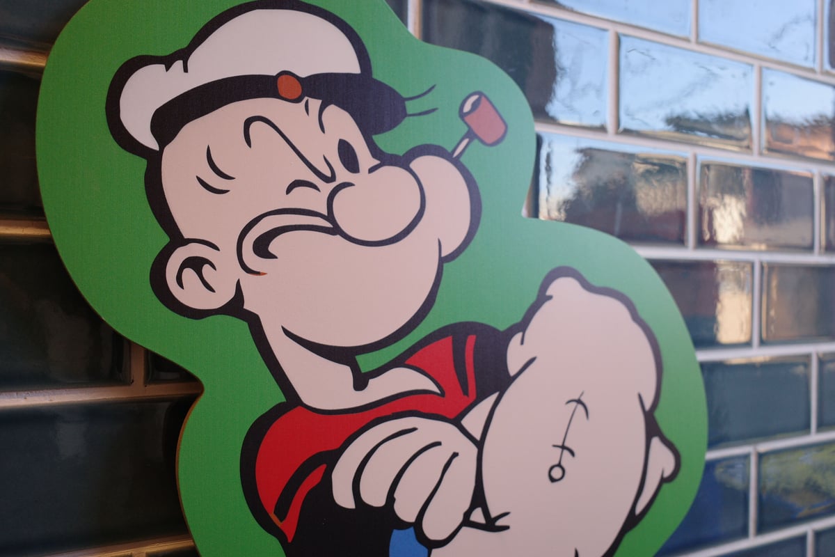 ビンテージ　USA製　ポパイ　看板 2025年最新】Yahoo!オークション -#ポパイ(看板)の中古品・新品