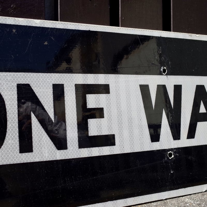 ビンテージ ONE WAY ワンウェイ ロードサイン 看板 アメリカ製